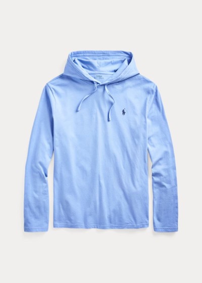 Playeras Polo Ralph Lauren Hombre Azules - Cotton Jersey Hooded - AXDJK2109